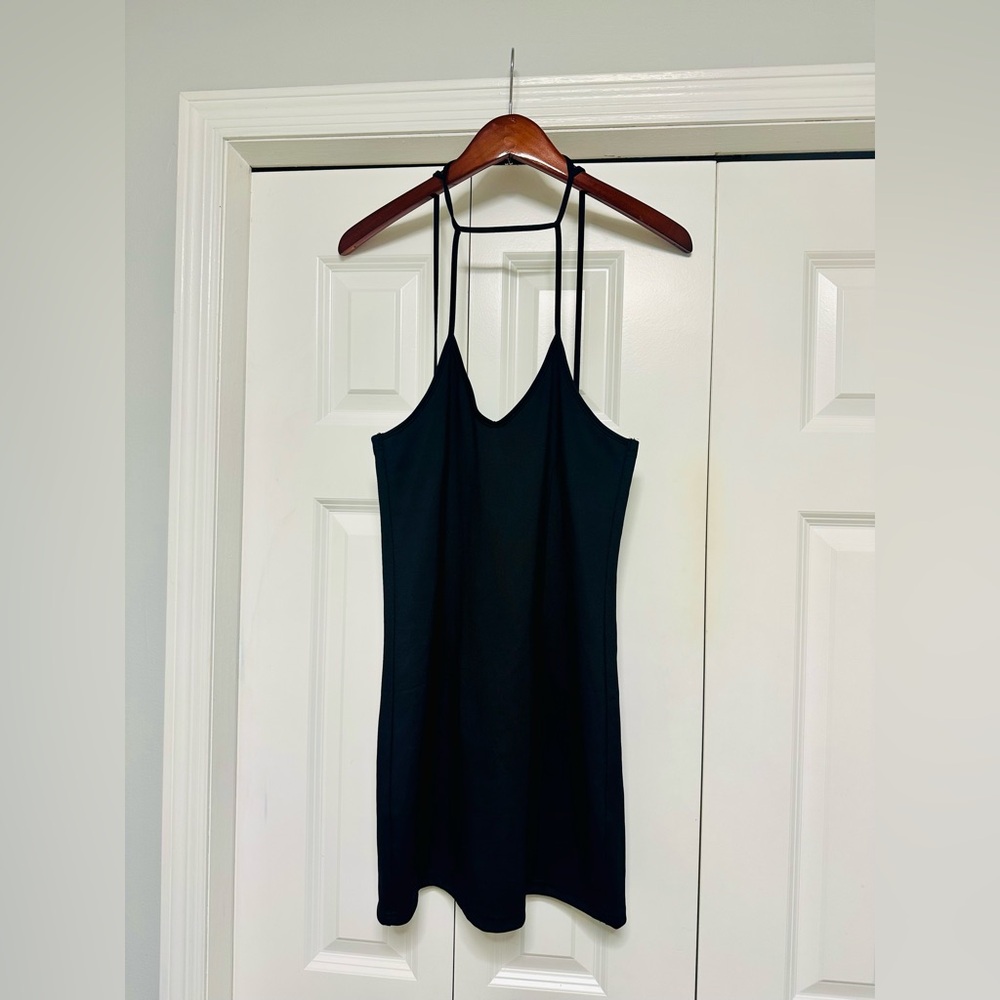 Blush Noir Fun and Elegant Black Strappy Dress. NWOT